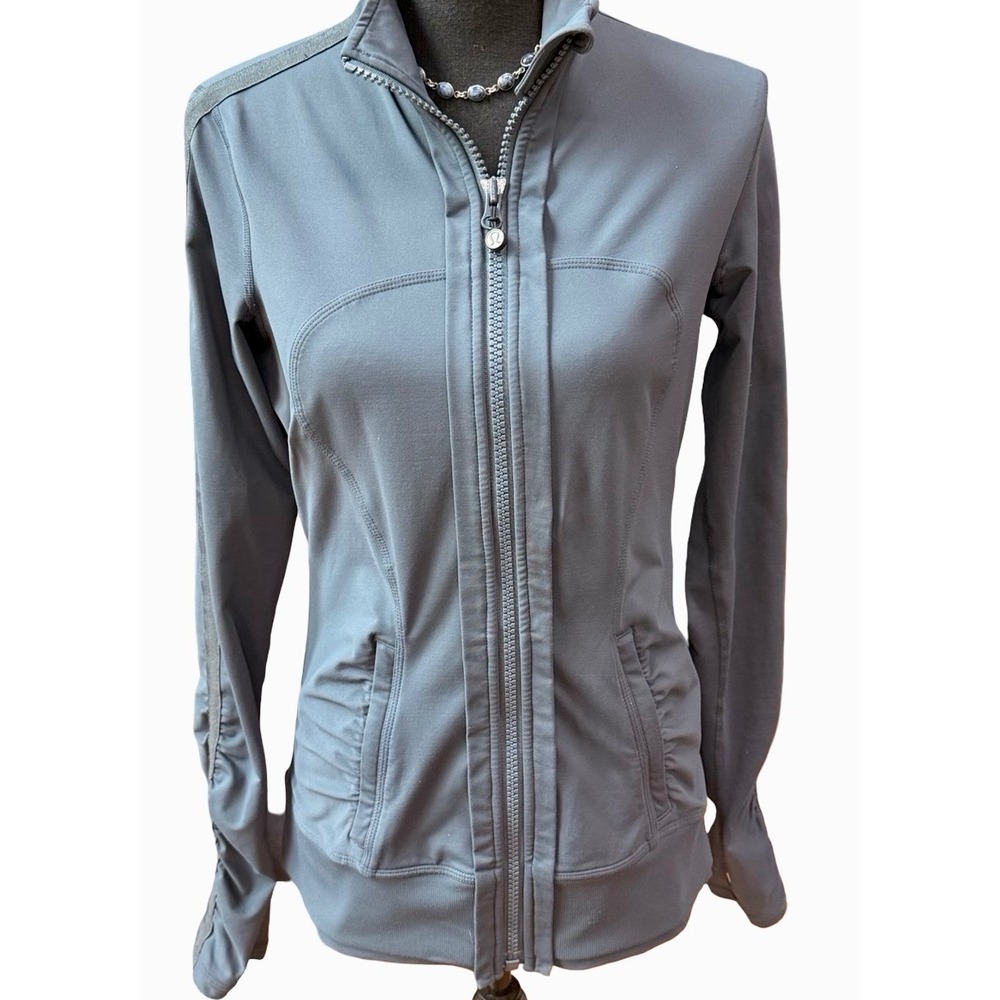 Lululemon Define Jacket Size 6 Charcoal Gray Luon‎ Full Zip Thumbholes